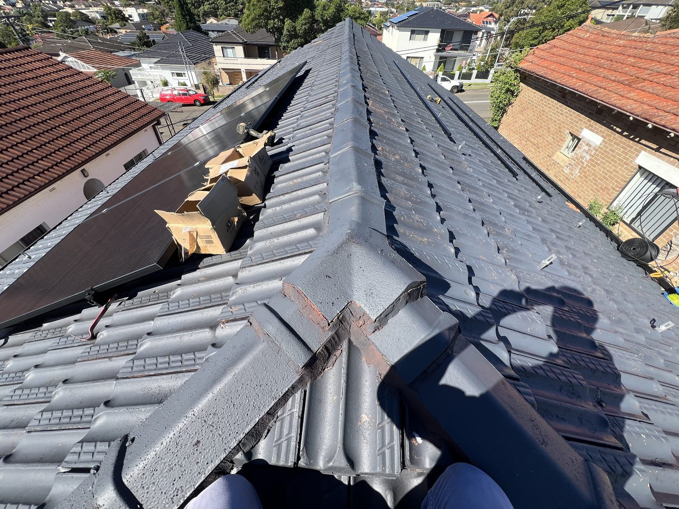 Solar panels installed on the Hurstville roof